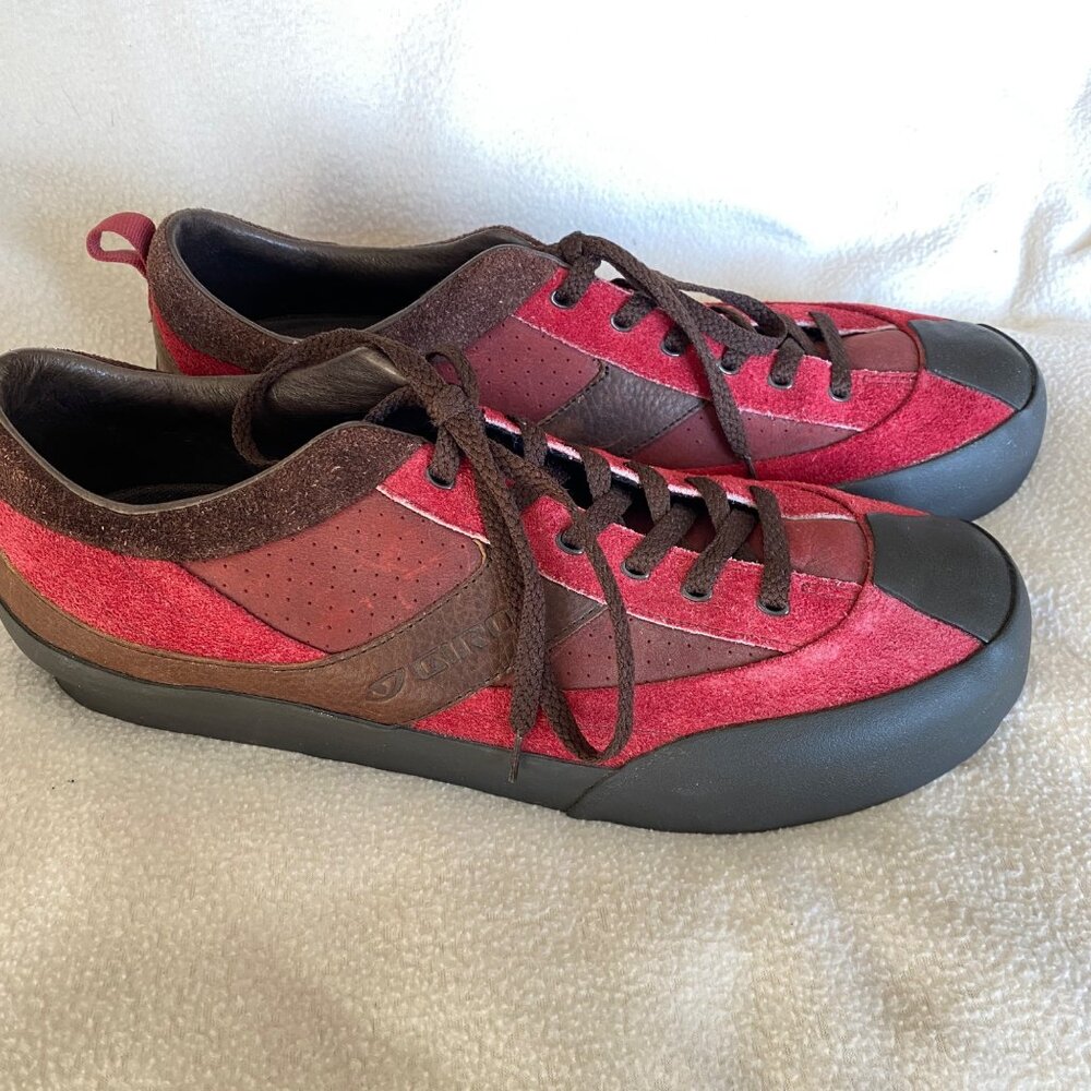 Giro Monte G‎ Mens 13 Flat Cycling Leather Sneakers 23008M Red Size 13